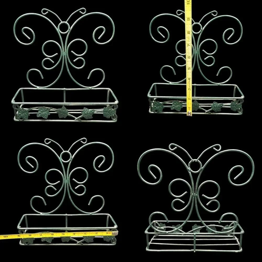 Retro Wall Hanging Wire Butterfly Shelf/Basket Cottage Core Country Farmhouse